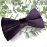 Dark Amethyst Purple Velvet Bow Tie