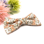 Burnt Orange Floral Bow Tie on Ecru - Image 2
