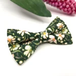 Sage Green and Blush Pink Floral Bow Tie