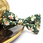 Sage Green and Blush Pink Floral Bow Tie - Image 3