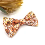 Burnt Orange Floral Bow Tie