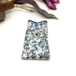 Dusty Blue Floral Bow Tie on Ecru - Image 4