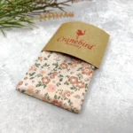 Burnt Orange and Peach Floral Bow Tie on Blush Beige Background - Image 4