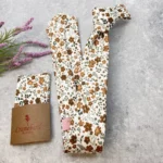 Burnt Orange Floral Slim Tie - Image 3