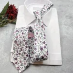 Dusty Lavender Liberty Inspired Floral Tie, Lilac Botanical Wedding Necktie - Image 3