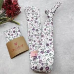 Dusty Lavender Liberty Inspired Floral Tie, Lilac Botanical Wedding Necktie - Image 9