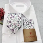 Dusty Lavender Liberty Inspired Floral Tie, Lilac Botanical Wedding Necktie - Image 5