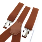 Burnt Orange Elastic Suspenders